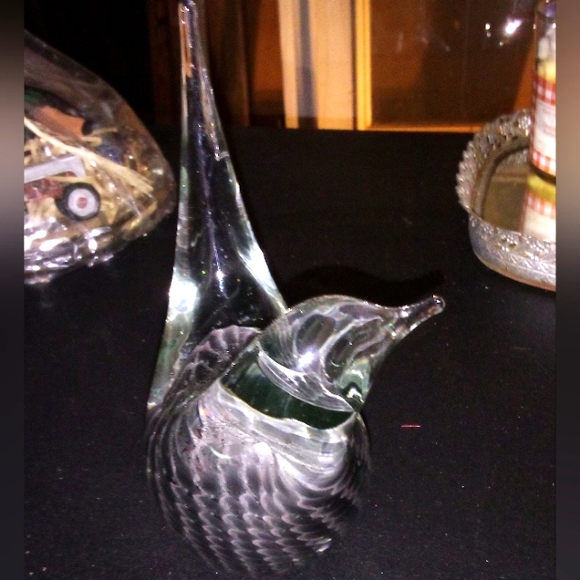 FM Konstglas/ Marcolin Swedish Fumato Glass Bird - Picture 1 of 5